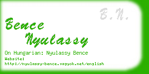 bence nyulassy business card